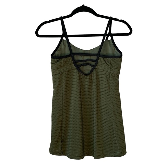 Athleta olive with black trim athletic tank. Size S - Picture 2 of 8